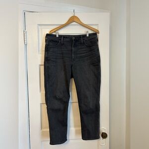 Madewell black curvy high rise slim jeans